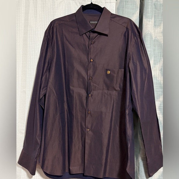 Men's Purple Stefano Ricci Italian Dress Shirt. Size 17.5 / 44 - Picture 5 of 12
